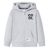 VidaXL Cardigan enfant avec capuche et fermeture éclair 92 gris