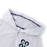 VidaXL Cardigan enfant avec capuche et fermeture éclair 92 gris