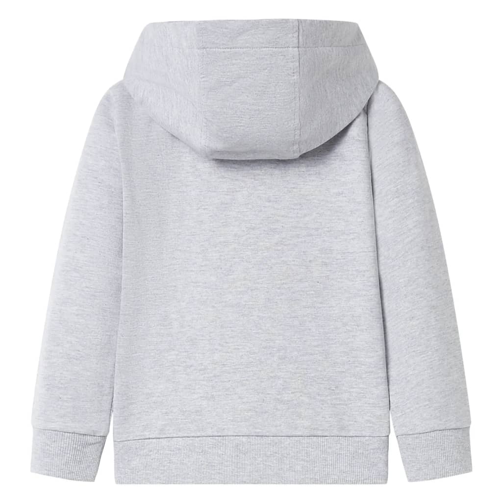 VidaXL Cardigan enfant avec capuche et fermeture éclair 104 gris