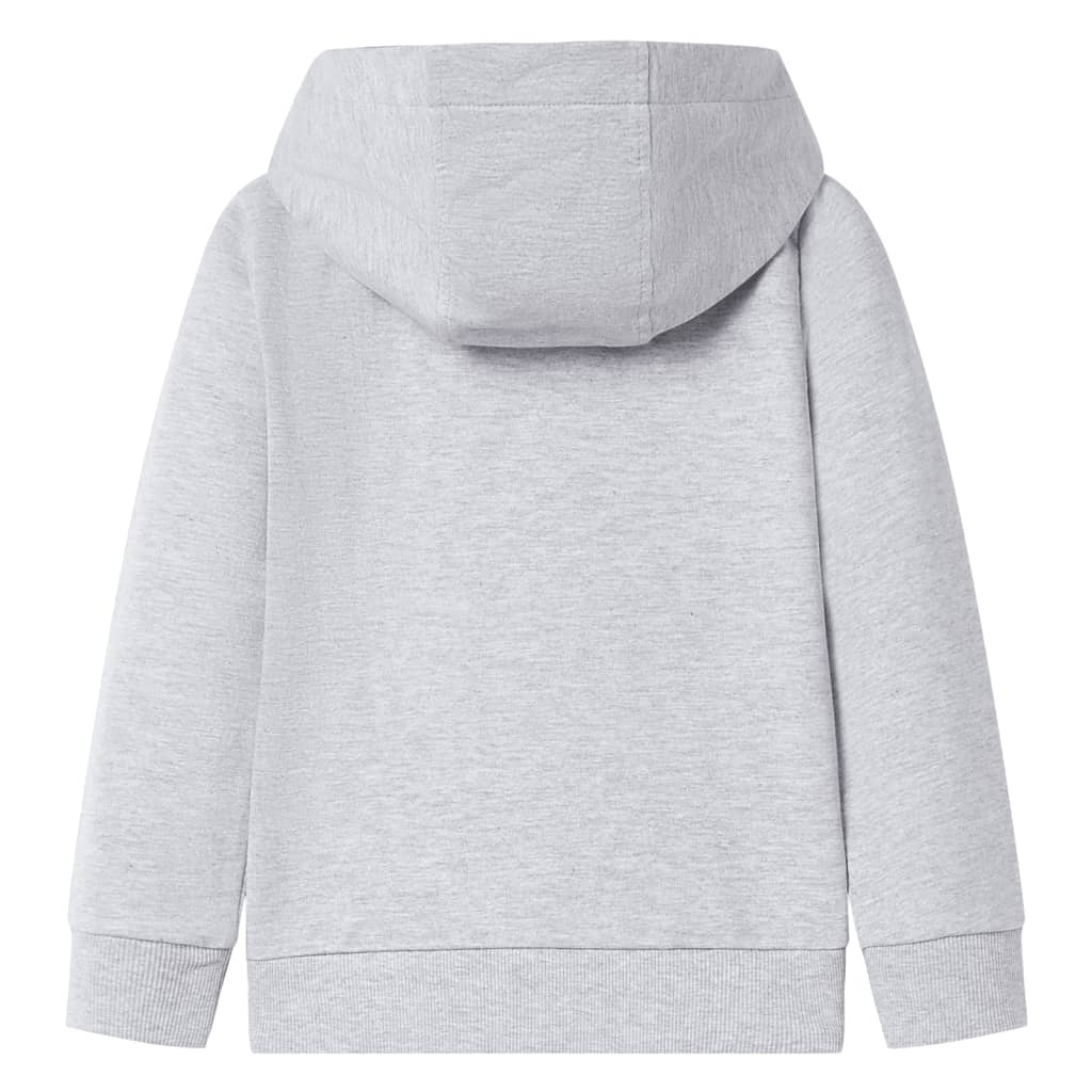 VidaXL Cardigan enfant avec capuche et fermeture éclair 128 gris