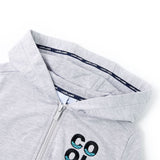 VidaXL Cardigan enfant avec capuche et fermeture éclair 128 gris