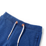 VidaXL Short enfant avec cordon de serrage 104 bleu foncé mélange