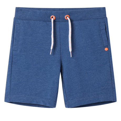 VidaXL Short enfant avec cordon de serrage 128 bleu foncé mélange