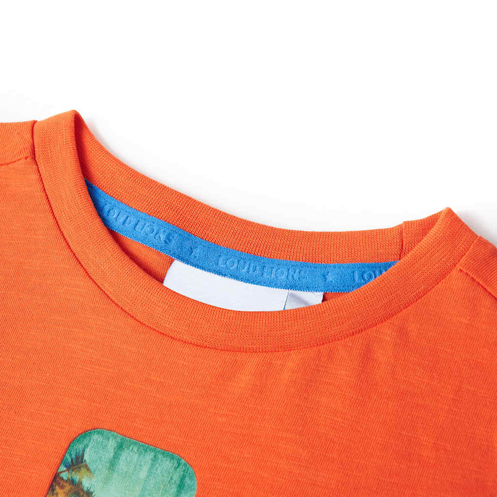VidaXL Chemise enfant 128 orange foncé