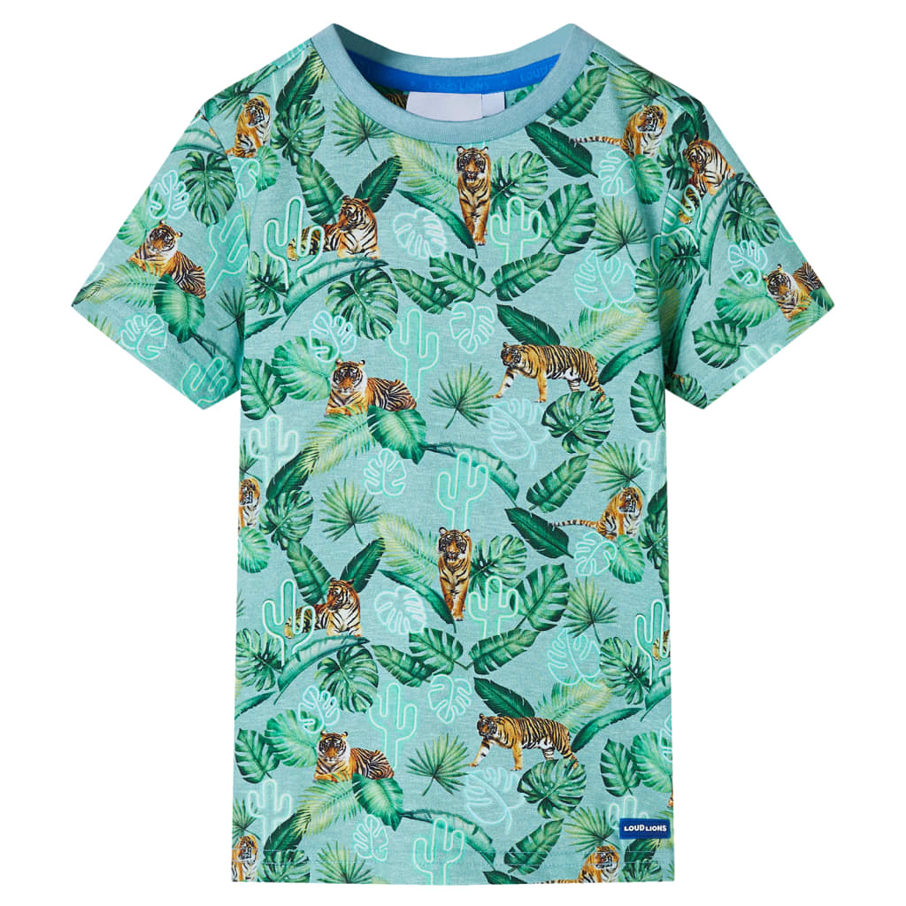 VidaXL Chemise enfant 116 vert clair mélangé