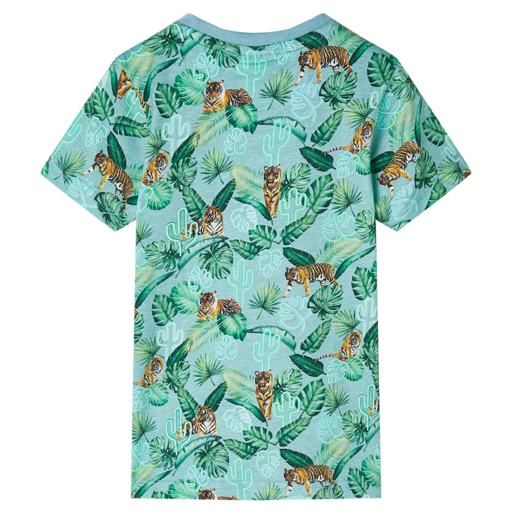 VidaXL Chemise enfant 116 vert clair mélangé