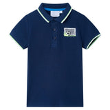 VidaXL Polo enfant 116 bleu marine