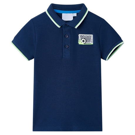 VidaXL Polo enfant 116 bleu marine