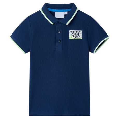 VidaXL Polo enfant 128 bleu marine