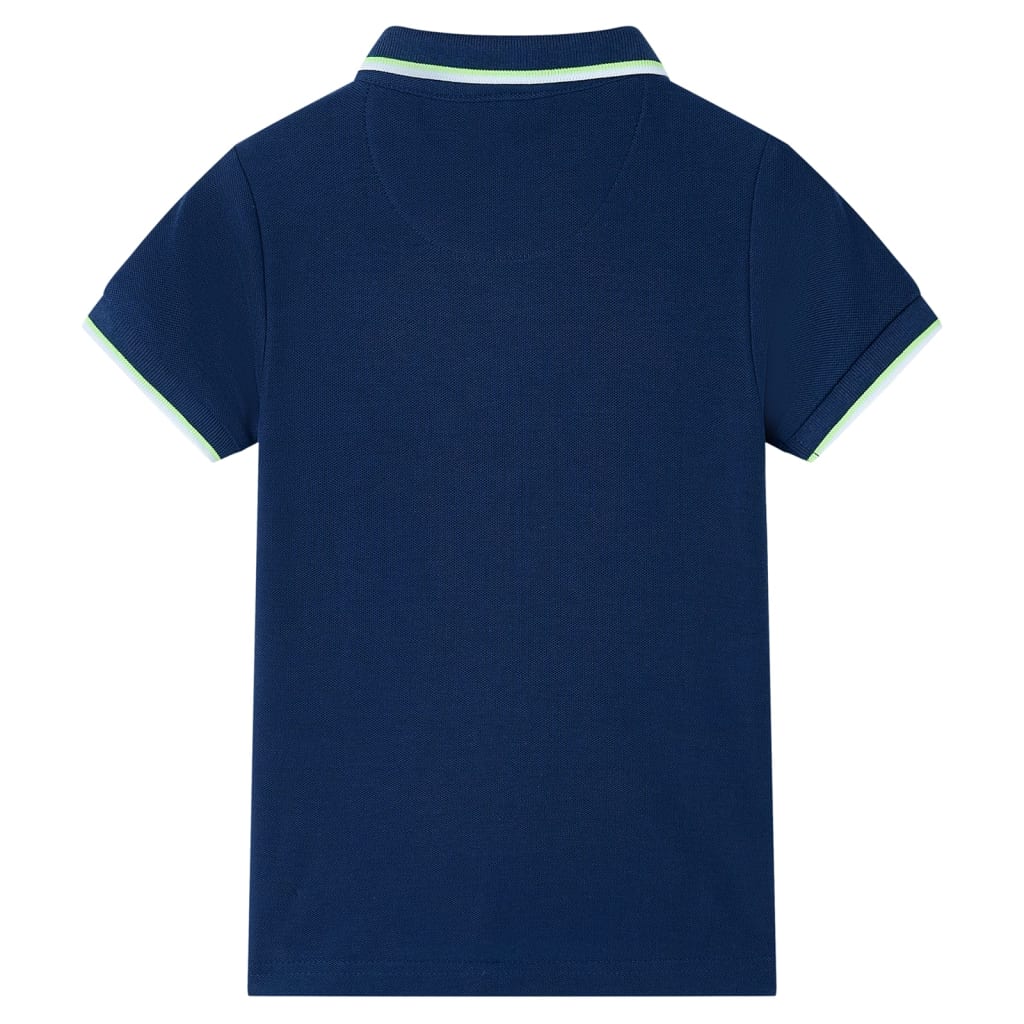 VidaXL Polo enfant 128 bleu marine