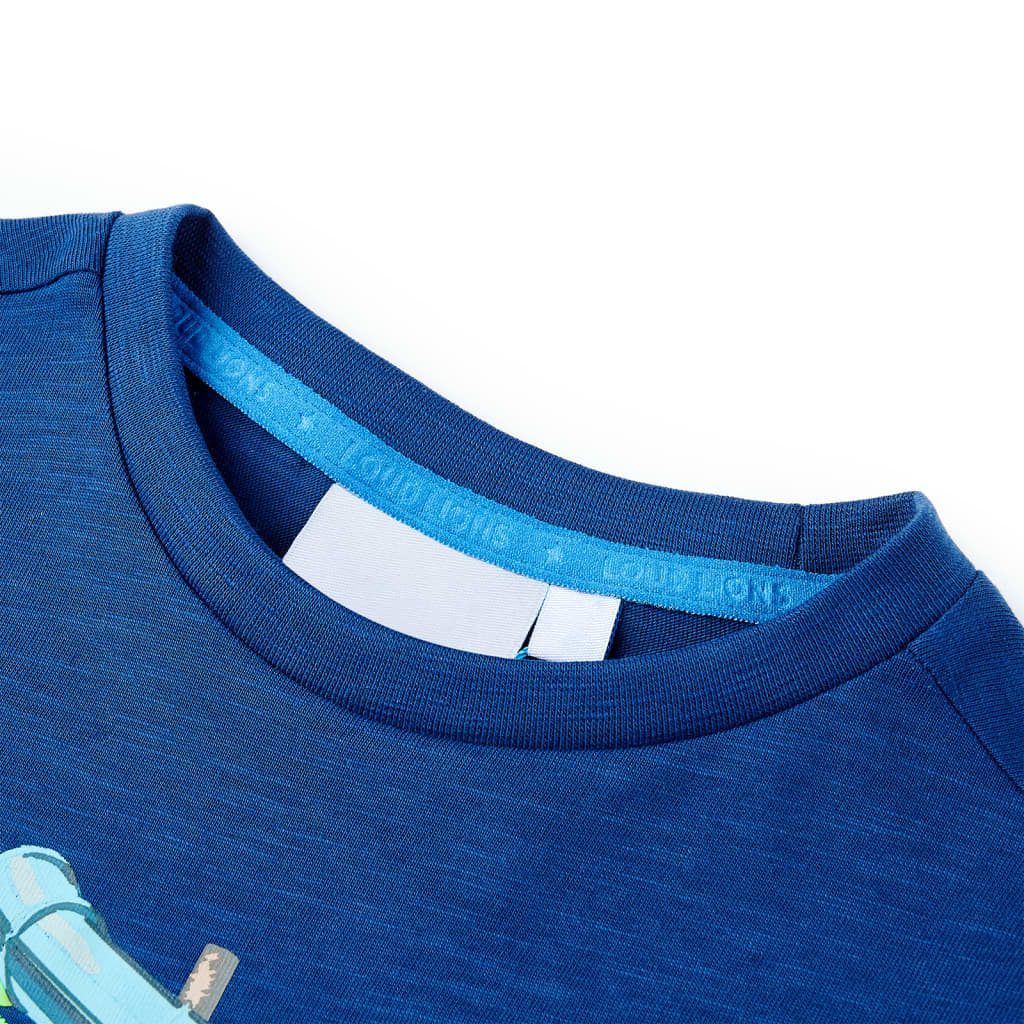 VidaXL Chemise enfant 92 bleu foncé