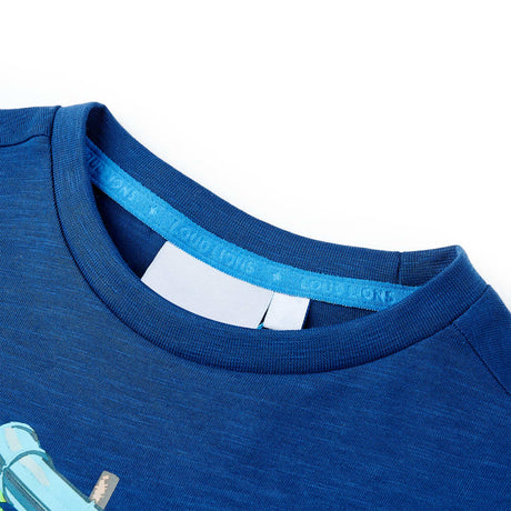 VidaXL Chemise enfant 128 bleu foncé