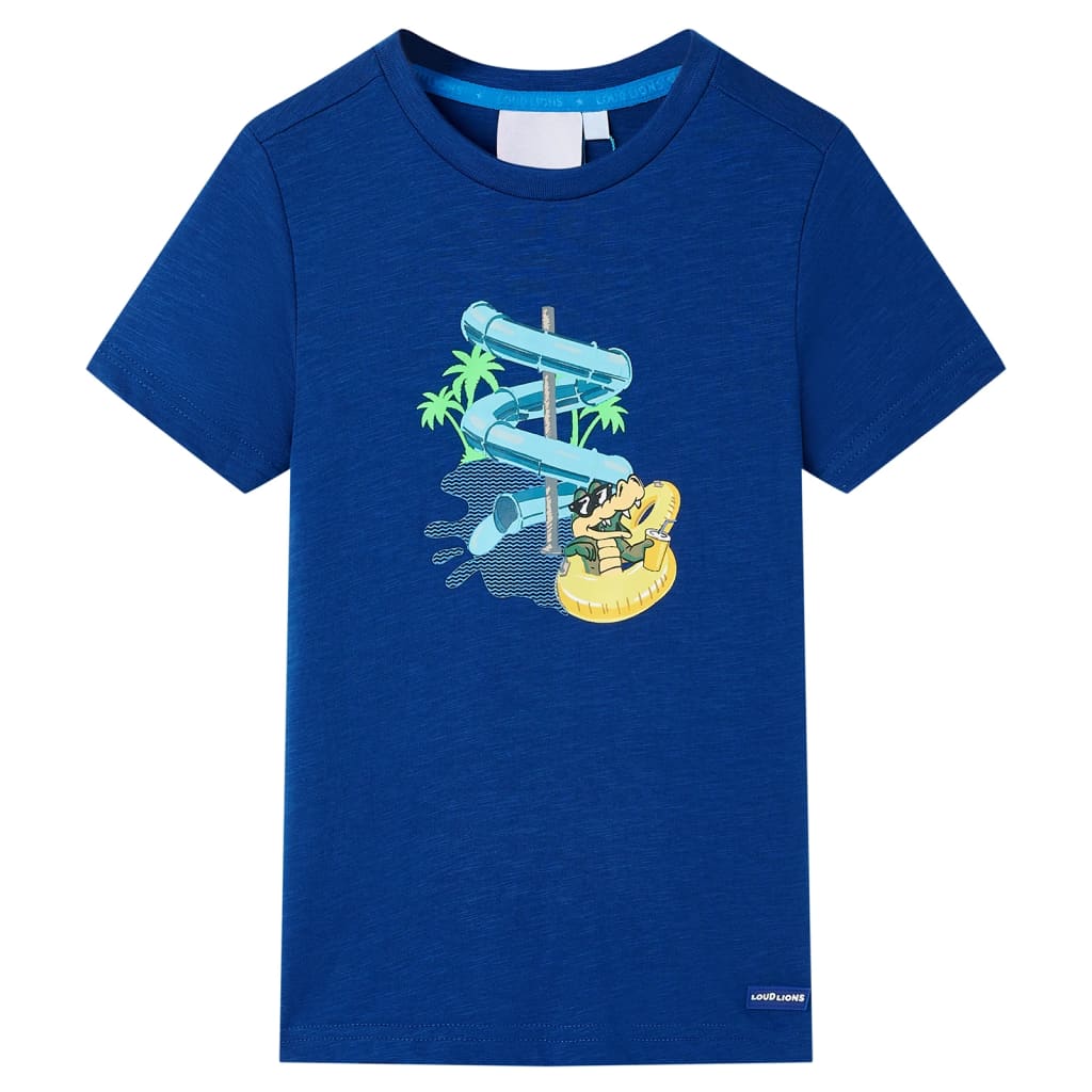VidaXL Chemise enfant 140 bleu foncé
