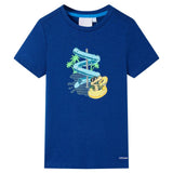 VidaXL Chemise enfant 140 bleu foncé