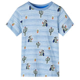 VidaXL Chemise enfant 92 bleu mélangé