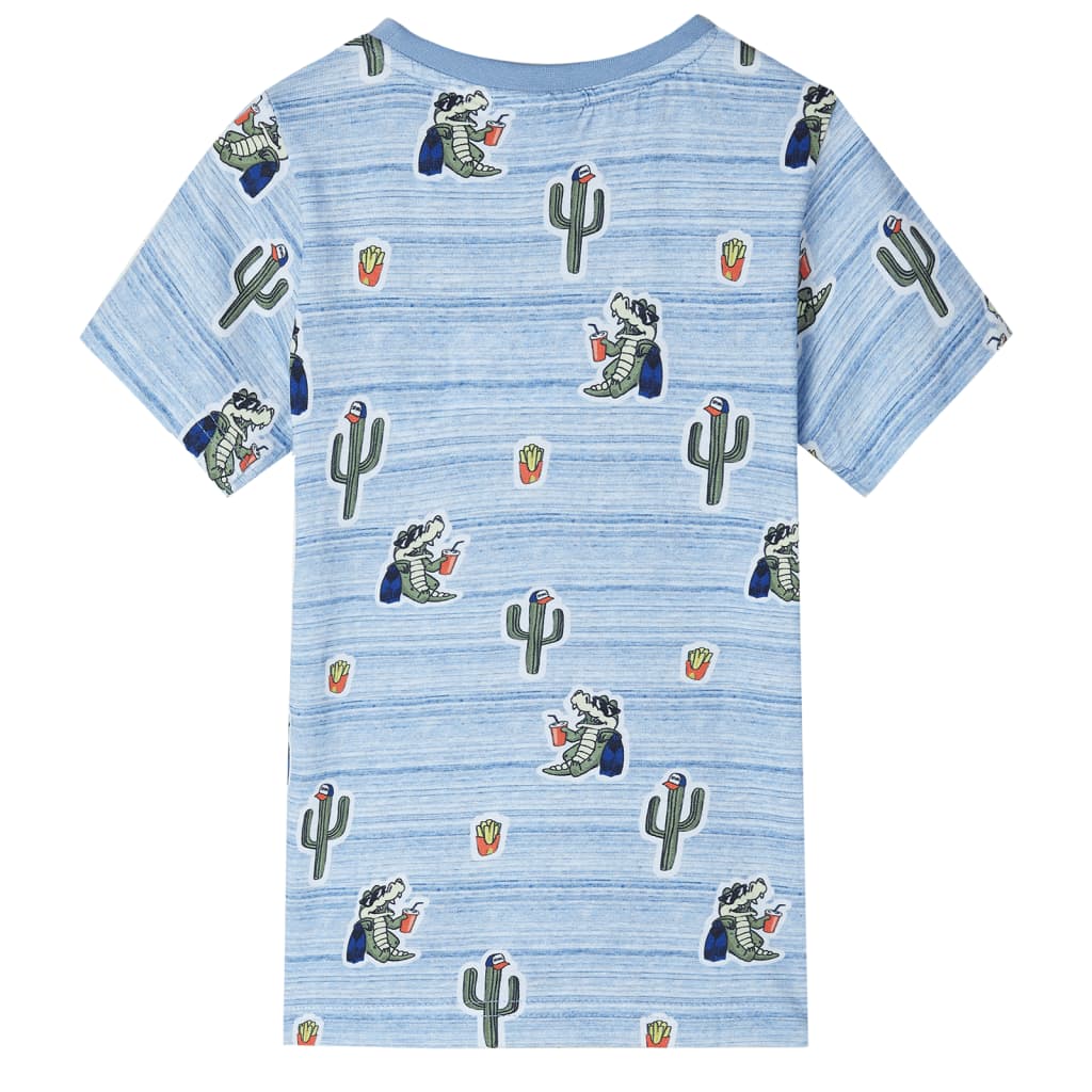 VidaXL Chemise enfant 92 bleu mélangé