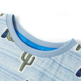 VidaXL Chemise enfant 140 bleu mixte