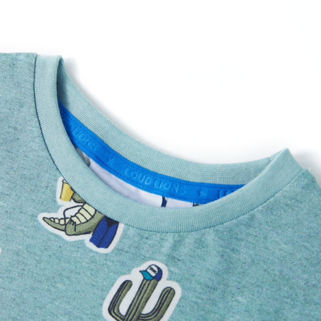 VidaXL Chemise enfant 92 vert clair mélangé