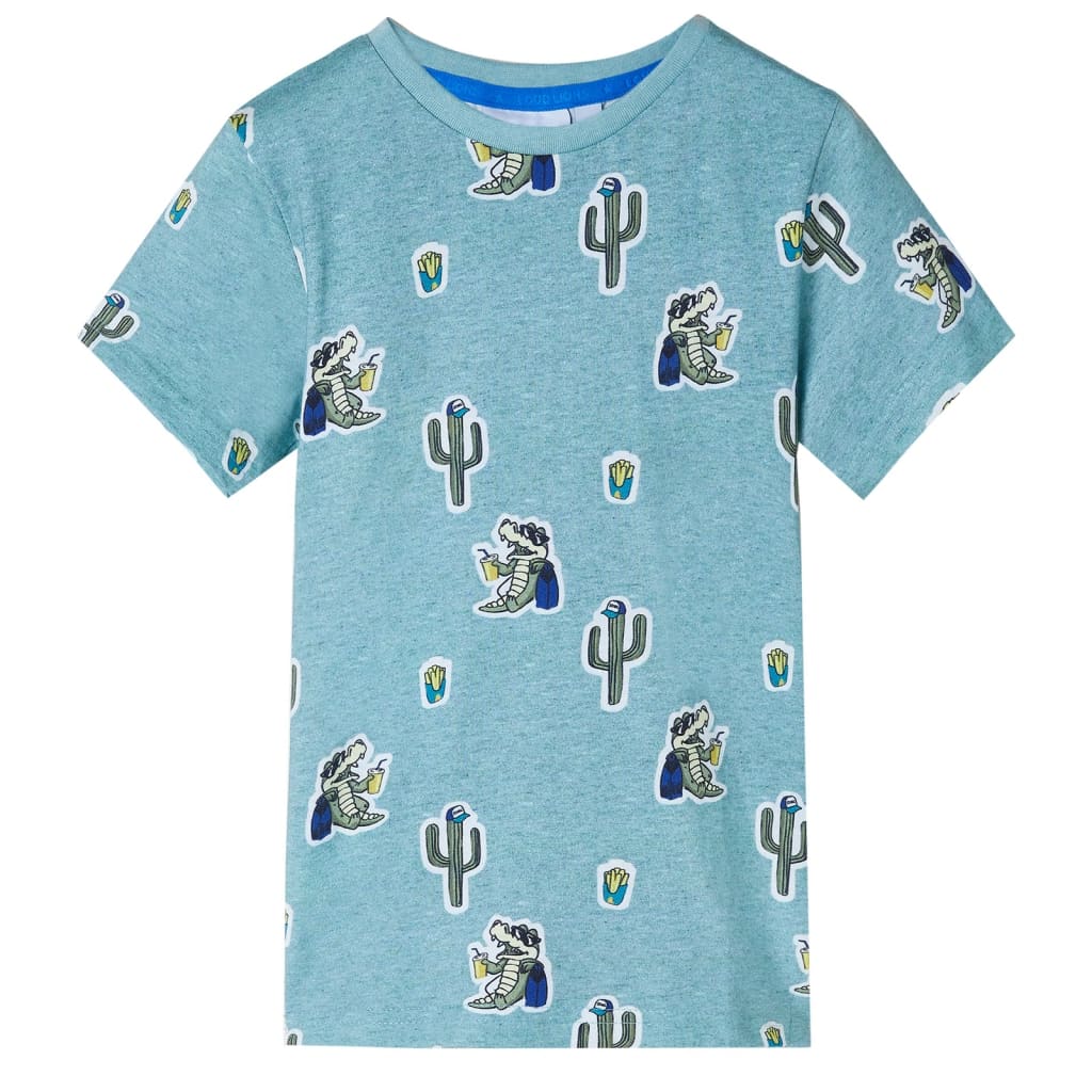 VidaXL Chemise enfant 116 vert clair mélangé