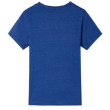 VidaXL Chemise enfant 92 bleu foncé mélangé
