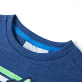 VidaXL Chemise enfant 92 bleu foncé mélangé