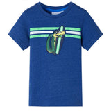 VidaXL Chemise enfant 104 bleu foncé mélangé