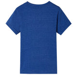 VidaXL Chemise enfant 128 bleu foncé mélangé