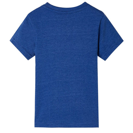 VidaXL Chemise enfant 128 bleu foncé mélangé