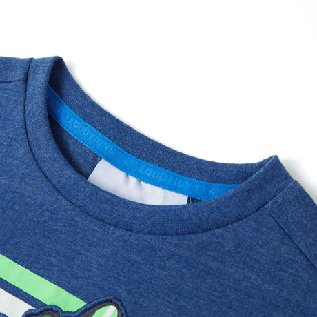 VidaXL Chemise enfant 128 bleu foncé mélangé