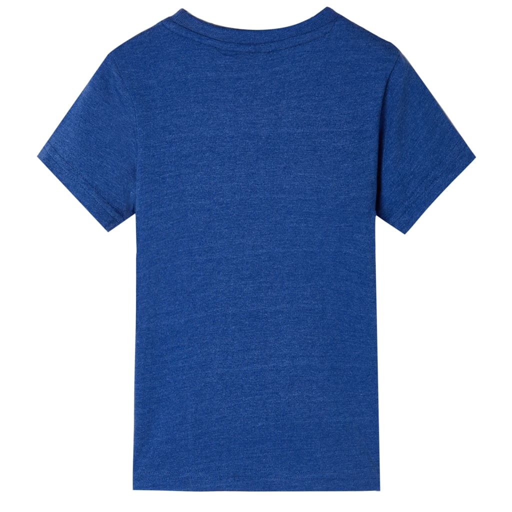VidaXL Chemise enfant 140 bleu foncé mélangé