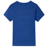 VidaXL Chemise enfant 140 bleu foncé mélangé