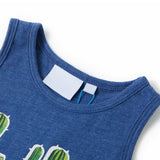 VidaXL Haut enfant 104 bleu foncé mélangé