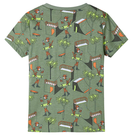 Vidaxl pyjama enfant manches courtes 92 kaki clair