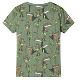 Vidaxl pyjama enfant manches courtes 128 kaki clair