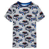 VidaXL pyjama enfant à manches courtes 128 gris