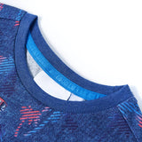 VidaXL Chemise enfant 92 bleu foncé mélangé