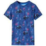 VidaXL Chemise enfant 104 bleu foncé mélangé