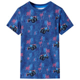 VidaXL Chemise enfant 128 bleu foncé mélangé