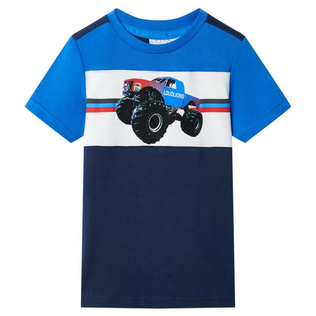 VidaXL Chemise enfant 128 bleu et bleu marine