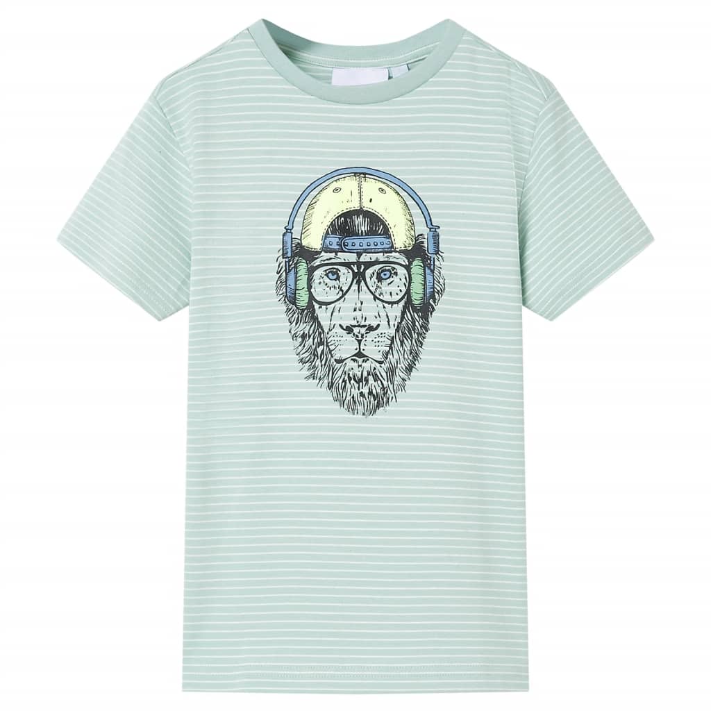 VidaXL chemise enfant à rayures 140 menthe clair
