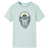VidaXL chemise enfant à rayures 140 menthe clair