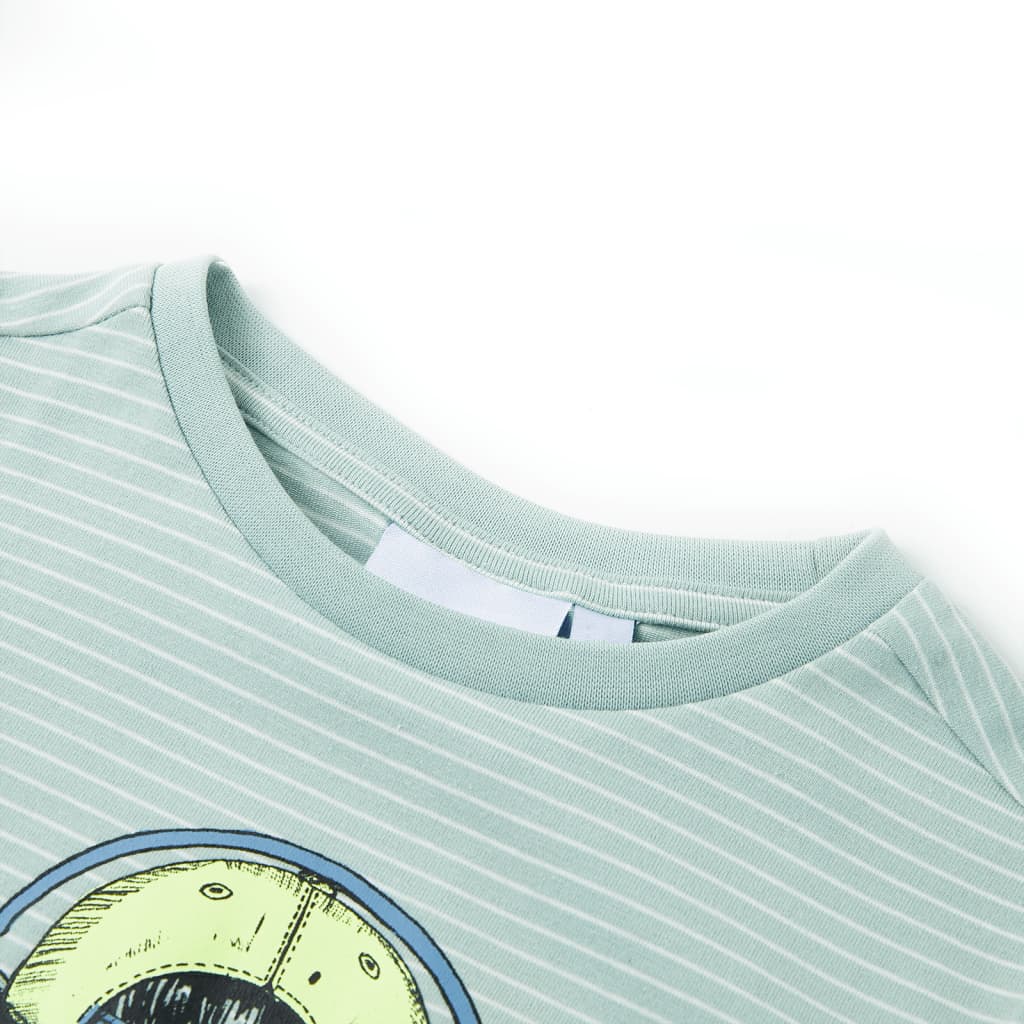 VidaXL chemise enfant à rayures 140 menthe clair