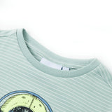 VidaXL chemise enfant à rayures 140 menthe clair