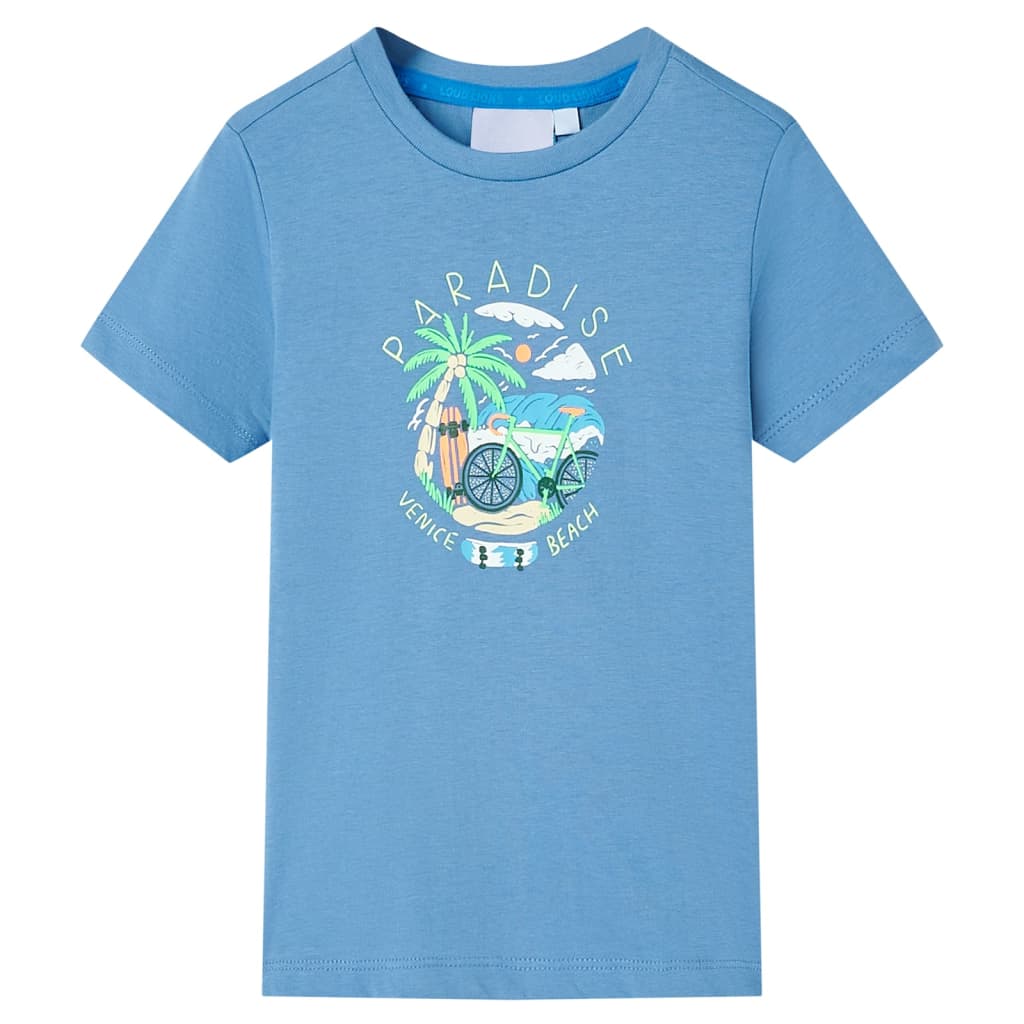 VidaXL Chemise enfant 104 bleu moyen