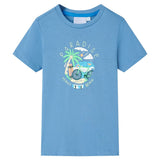 VidaXL Chemise enfant 104 bleu moyen