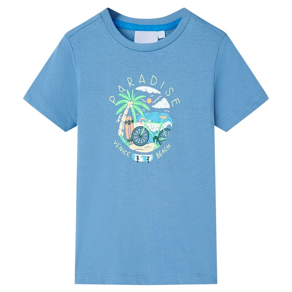 VidaXL Chemise enfant 116 bleu moyen