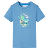 VidaXL Chemise enfant 116 bleu moyen