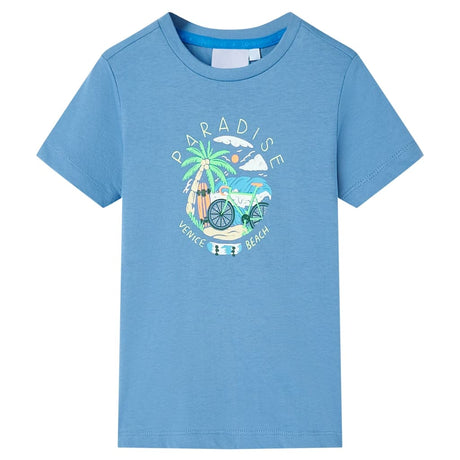 VidaXL Chemise enfant 116 bleu moyen