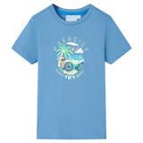 VidaXL Chemise enfant 140 bleu moyen