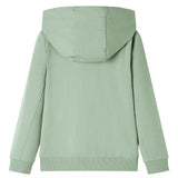 VidaXL Cardigan enfant avec capuche et fermeture éclair 92 kaki clair